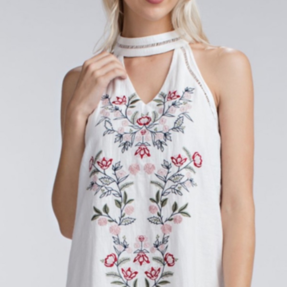 White Embroidered Dress